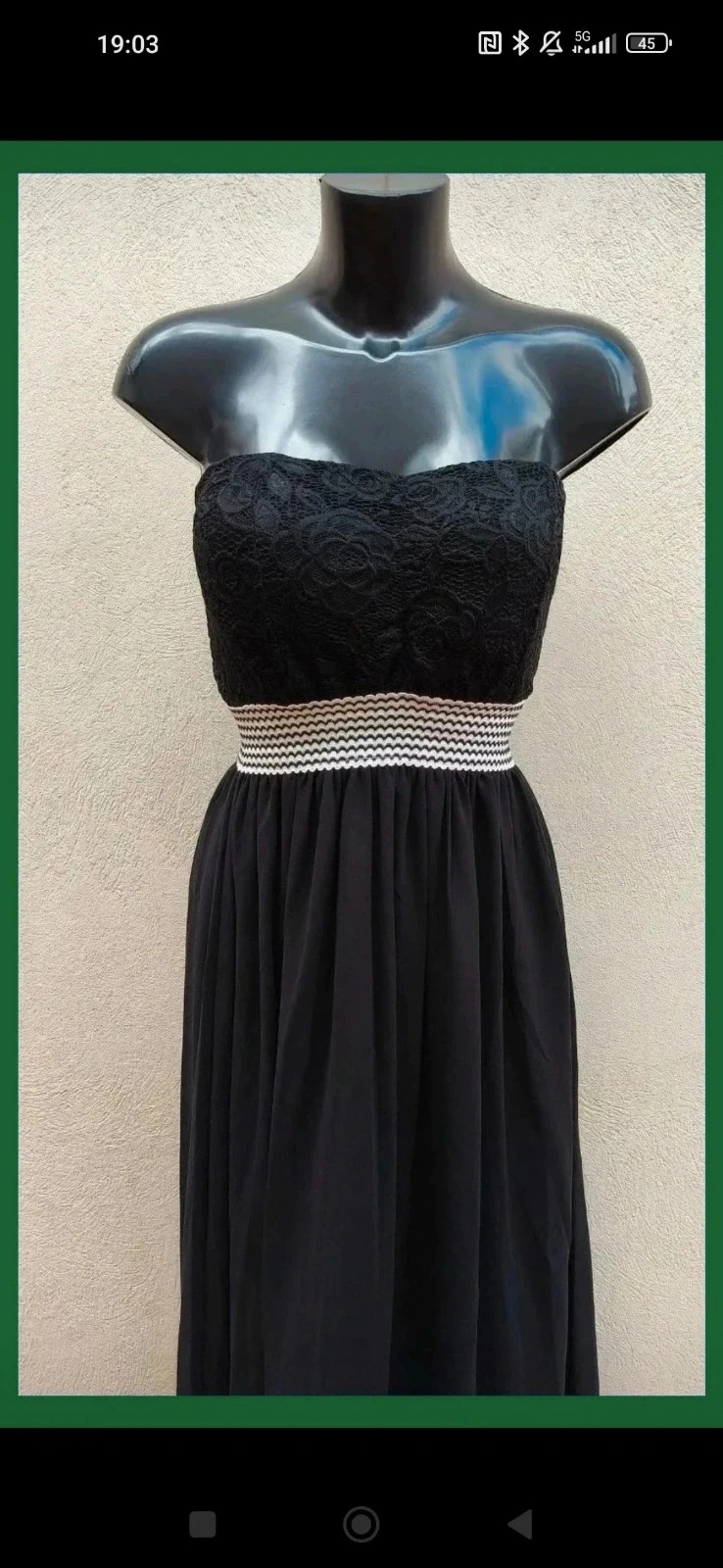 Lang zwart jurkje met halsband - Maat M/L ♥ – photo 2